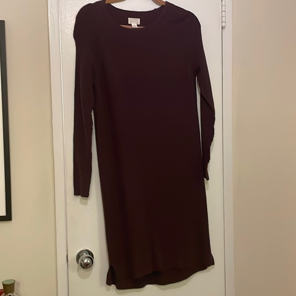 Calson burgundy sweater dress